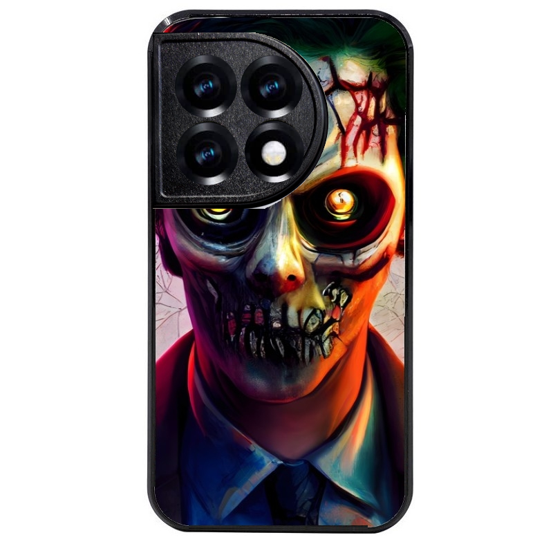 Coque noire taperso pour OnePlus 11 et 12 motif joker style zombie protection antichoc personnalisée