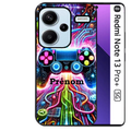 Coque noire taperso pour Redmi Note 13 PRO PLUS 5G avec motif gamer electro personnalisee protection antichoc personnalisée