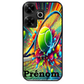Coque noire taperso pour POCO M6 4G avec motif tennis color personnalisee protection antichoc personnalisée