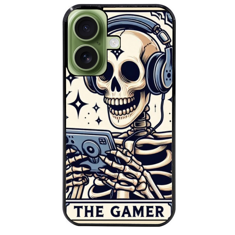 Coque noire taperso pour Iphone 17 17E AIR MAX PRO avec motif mort gamer protection antichoc personnalisée