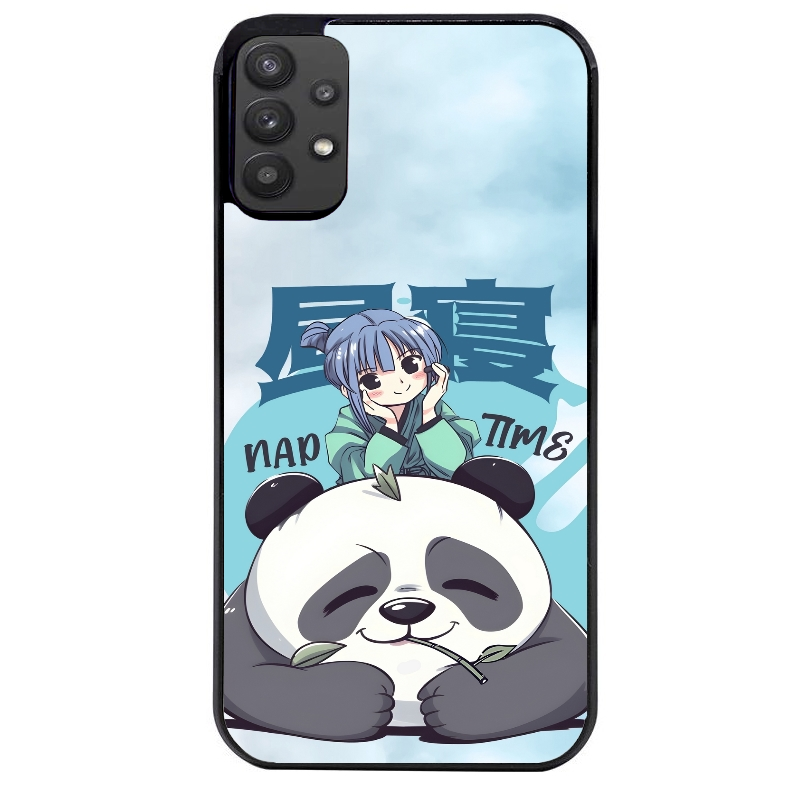Coque noire taperso pour galaxy A22 A32 A52 A52S 4G 5G  avec motif panda anime protection antichoc personnalisée