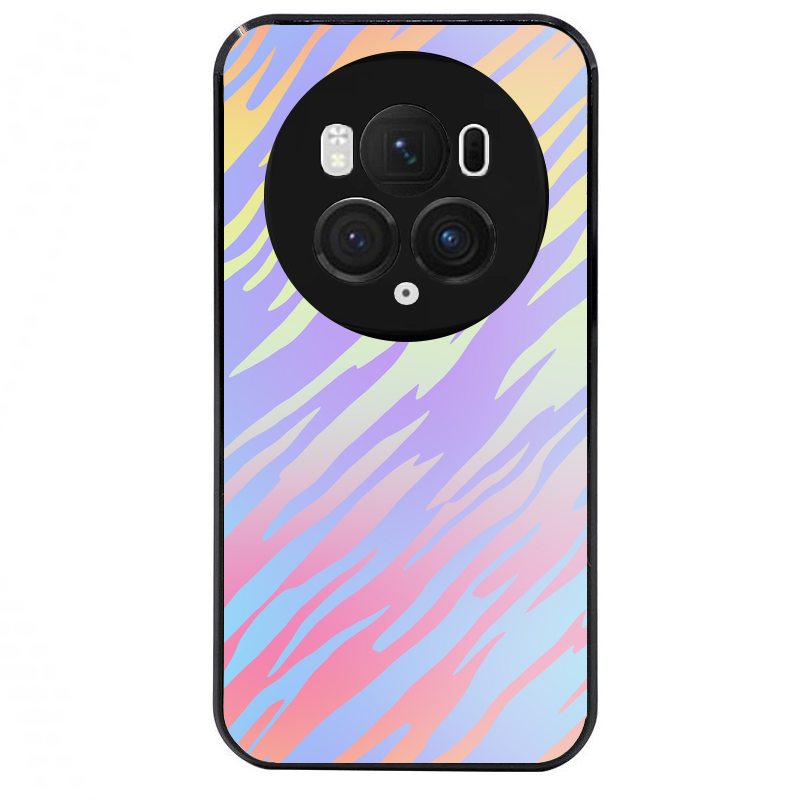 Coque noire taperso pour Magic 5 6 LITE et PRO avec motif zebre pastel protection antichoc personnalisée