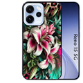 Coque noire taperso pour OPPO Reno 15 et F FS 5G avec motif leopard hibiscus protection antichoc personnalisée
