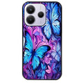 Coque noire taperso pour Redmi Note 14 et PRO PLUS 4G 5G avec motif papillon violet uv protection antichoc personnalisée