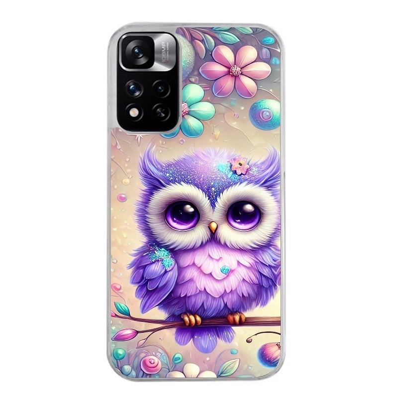Coque taperso pour Redmi Note 12 4G 5G PRO 4G avec motif chouette violette protection antichoc personnalisée