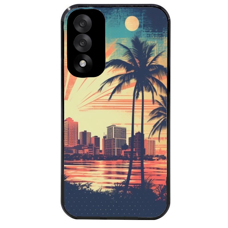 Coque noire taperso pour OnePlus Nord 5 avec motif hawaii retro protection antichoc personnalisée
