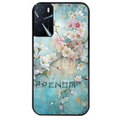 Coque noire taperso pour OPPO A16 et A16S avec motif fleur sakura personnalisee protection antichoc personnalisée