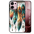 Coque noire taperso pour OPPO A6 PRO 4G et 5G avec motif plumes et bijoux protection antichoc personnalisée