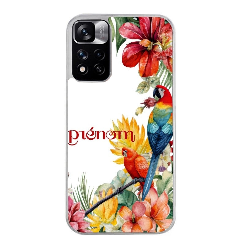 Coque taperso pour Redmi Note 10 4G 5G PRO 10S avec motif perroquet personnalisee protection antichoc personnalisée