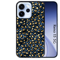 Coque noire taperso pour OPPO Reno 15 et F FS 5G avec motif leopard bleu protection antichoc personnalisée