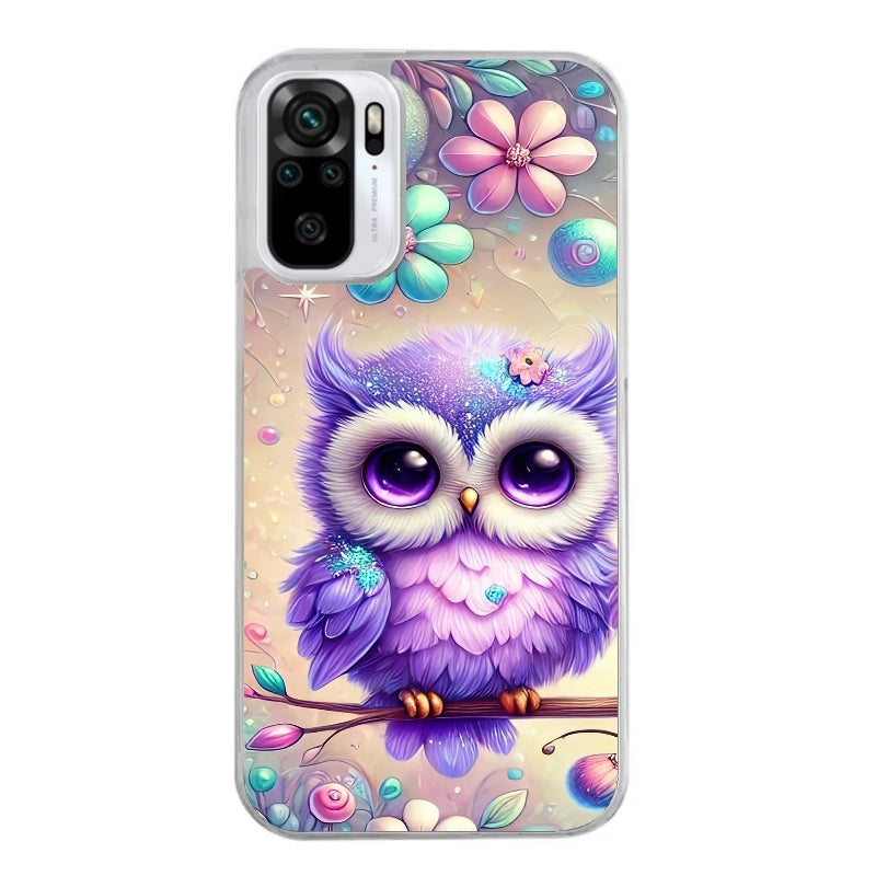 Coque taperso pour Redmi Note 10 4G 5G PRO 10S avec motif chouette violette protection antichoc personnalisée