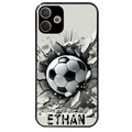 Coque noire taperso pour OPPO A5 PRO 4G et 5G avec motif foot beton personnalisee protection antichoc personnalisée