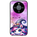Coque noire taperso pour Magic 5 6 LITE et PRO avec motif licorne magic avec prenom protection antichoc personnalisée