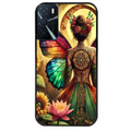 Coque noire taperso pour OPPO A16 et A16S avec motif fee et fleurs protection antichoc personnalisée