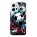 Coque taperso pour Redmi Note 12 4G 5G PRO 4G avec motif foot metal personnalisee protection antichoc personnalisée