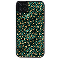 Coque noire taperso pour galaxy A22 A32 A52 A52S 4G 5G  avec motif leopard vert protection antichoc personnalisée