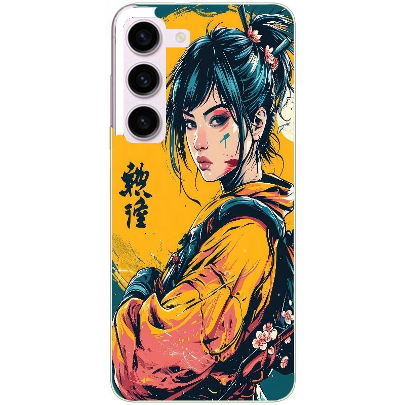 Coque taperso pour Galaxy A13 4G et 5G A23 A53 avec motif samourai girl anime protection antichoc personnalisée