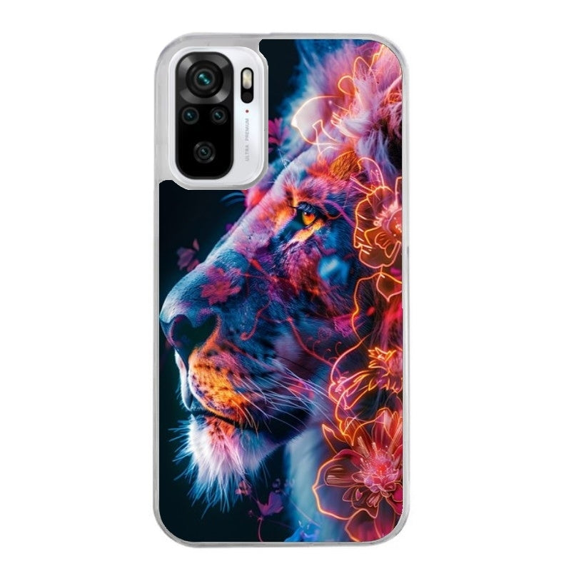 Coque taperso pour Redmi Note 10 4G 5G PRO 10S avec motif lion fluo protection antichoc personnalisée