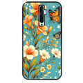 Coque noire taperso pour OPPO Reno 2 et 2Z avec motif fleur orange protection antichoc personnalisée