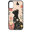 Coque noire taperso pour Moto E13 E14 E15 avec motif chat papillon 1 protection antichoc personnalisée