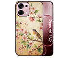 Coque noire taperso pour OPPO A6 PRO 4G et 5G avec motif fleur et colibri protection antichoc personnalisée