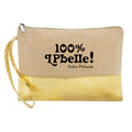 Pochette personnalisée 100% LPBelle en jute et doré en jute et doré