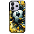 Coque noire taperso pour Redmi Note 14 et PRO PLUS 4G 5G avec motif football personnalisee protection antichoc personnalisée