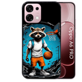 Coque noire taperso pour OPPO A6 PRO 4G et 5G avec motif basket racoon protection antichoc personnalisée