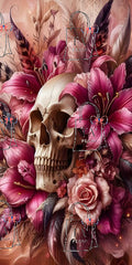 Tête de mort plume