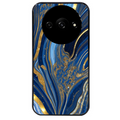 Coque noire taperso pour Redmi A3 avec motif marbre bleu agathe protection antichoc personnalisée