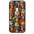 Coque noire taperso pour OPPO A5 A9 2020 avec motif mort mexicaine papillon protection antichoc personnalisée