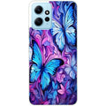 Coque taperso pour Redmi Note 12 4G 5G PRO 4G avec motif papillon violet uv protection antichoc personnalisée