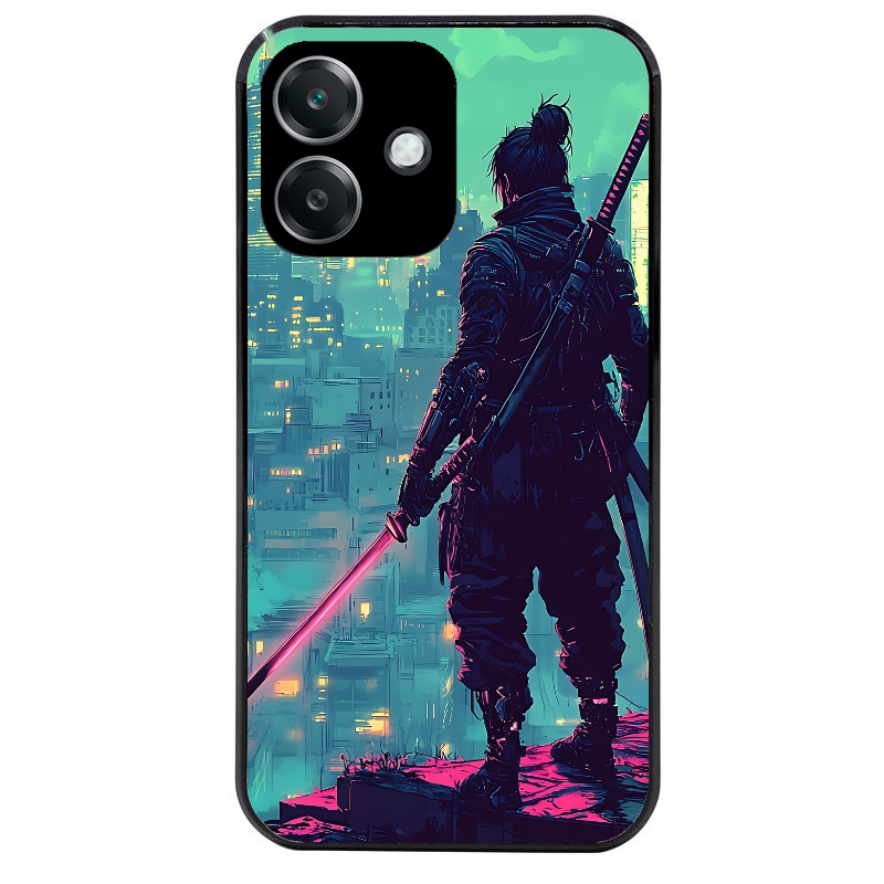Coque noire taperso pour OPPO A40 avec motif samourai new york protection antichoc personnalisée