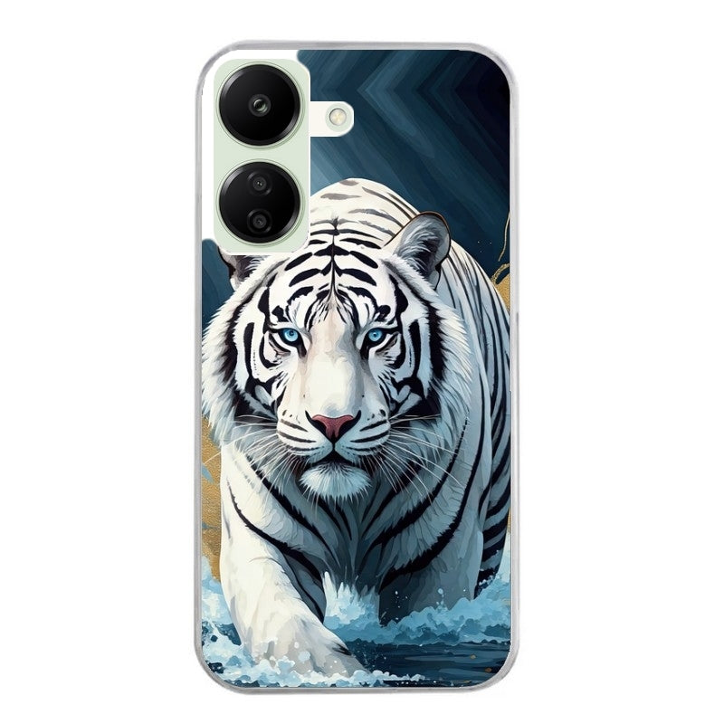 Coque taperso pour POCO C65 4G avec motif tigre polaire protection antichoc personnalisée
