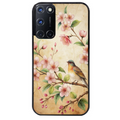 Coque noire taperso pour OPPO Reno 8 LITE avec motif fleur et colibri protection antichoc personnalisée