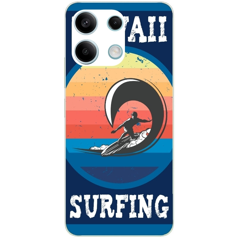Coque taperso pour POCO M6 PRO 4G avec motif hawaii et surf protection antichoc personnalisée
