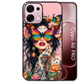 Coque noire taperso pour OPPO A6 PRO 4G et 5G avec motif femme papillon protection antichoc personnalisée