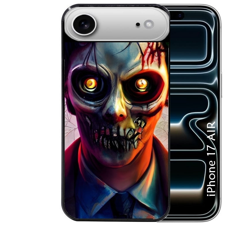 Coque noire taperso pour Iphone 17 17E AIR MAX PRO motif joker style zombie protection antichoc personnalisée