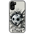 Coque noire taperso pour OnePlus Nord CE5 avec motif foot beton personnalisee protection antichoc personnalisée