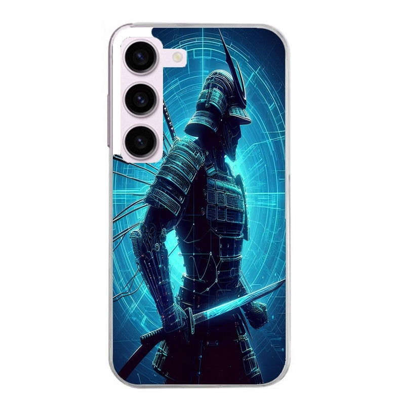 Coque taperso pour Galaxy A13 4G et 5G A23 A53 avec motif samourai bleu protection antichoc personnalisée