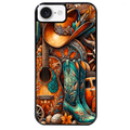 Coque noire taperso pour Iphone 17 17E AIR MAX PRO avec motif cow boy et texas automne protection antichoc personnalisée
