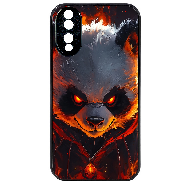 Coque noire taperso pour Honor 70 LITE 90 et LITE avec motif panda very angry protection antichoc personnalisée