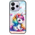 Coque noire taperso pour Redmi Note 14 et PRO PLUS 4G 5G avec motif licorne et etoiles protection antichoc personnalisée