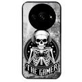 Coque noire taperso pour Redmi A3 avec motif tete de mort gamer beton protection antichoc personnalisée