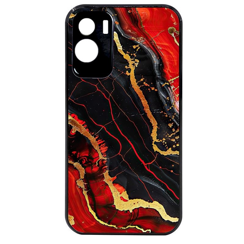Coque noire taperso pour Honor 70 LITE 90 et LITE avec motif marbre rouge protection antichoc personnalisée