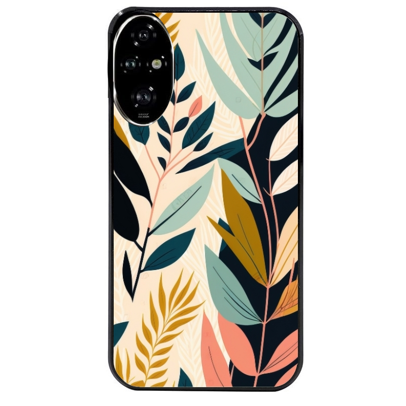 Coque noire taperso pour Honor 200 et Lite Pro Smart avec motif vintage et fleur protection antichoc personnalisée