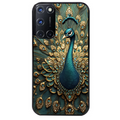 Coque noire taperso pour OPPO Reno 8 LITE avec motif paon bijoux protection antichoc personnalisée