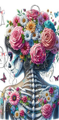 Tête de mort calavera papillon
