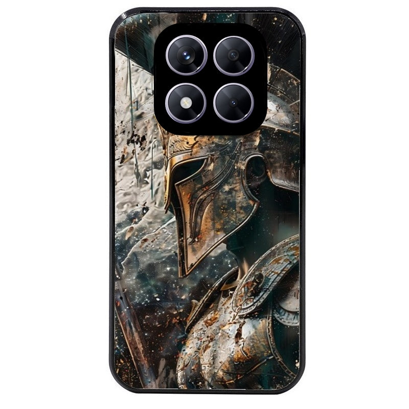 Coque noire taperso pour Redmi Note 14 et PRO PLUS 4G 5G avec motif spartan guerrier protection antichoc personnalisée