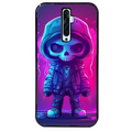 Coque noire taperso pour OPPO Reno 2 et 2Z avec motif tete de mort skull fluo protection antichoc personnalisée